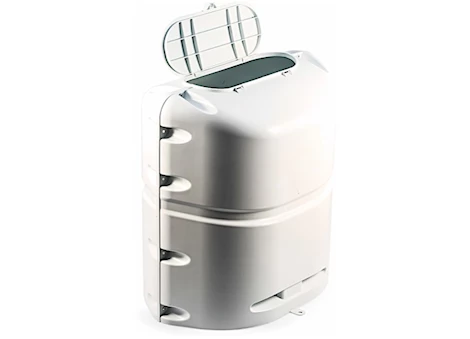 CAMCO RV PROPANE TANK COVER FOR ONE 20 LB. STEEL TANK – POLAR WHITE
