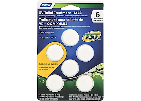 Camco TST RV Toilet Treatment Tabs - 6 Tabs
