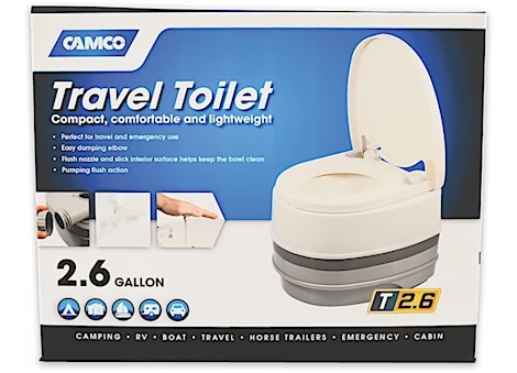 Camco Travel Toilet - 2.6 Gallon Capacity