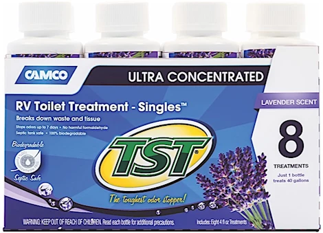 Camco TST Holding Tank Treatment Singles - Lavender Scent, 8 Treatments