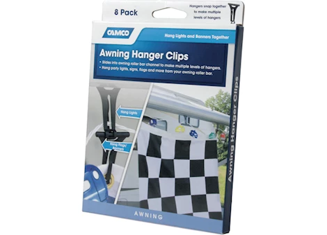 Camco RV Awning Hanger Clips - Pack of 8