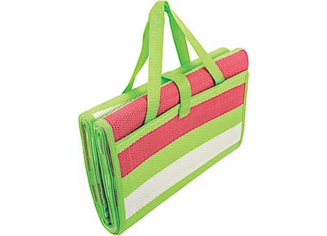CAMCO HANDY MAT - 60" X 78" GREEN/WHITE/RED STRIPES