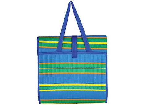 Camco HANDY MAT W/STRAP, 9FTX12FT BLUE/GREEN ASYMMETRIC STRIPE (E/F)