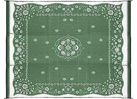 Camco Open Air Reversible Outdoor Mat - 9' x 12' Green Oriental Main Image