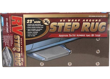 Camco RV Wrap Around XL Step Rug - 23" Wide Brown