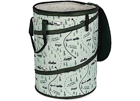 Camco LIFE IS BETTER AT THE CAMPSITE MAP POP-UP UTILITY CONTAINER 18IN X 24IN