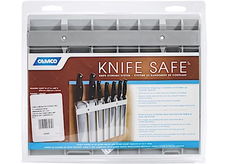 KNIFE SAFE, GRAY, 9X11X5/8