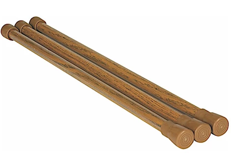 CAMCO REFRIGERATOR BAR (3-PACK) – EXTENDS 16" TO 28", OAK-LOOK