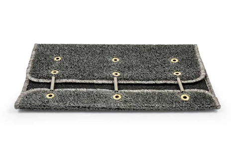 Camco Premium Wrap Around RV Step Artificial Turf Rug - 20" Wide Gray|42939