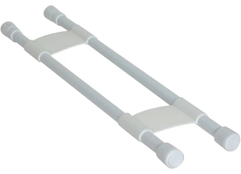 CAMCO DOUBLE REFRIGERATOR BAR - EXTENDS 16" TO 28", WHITE