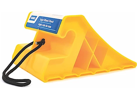 Camco SUPER WHEEL CHOCK WITH ROPE, YELLOW