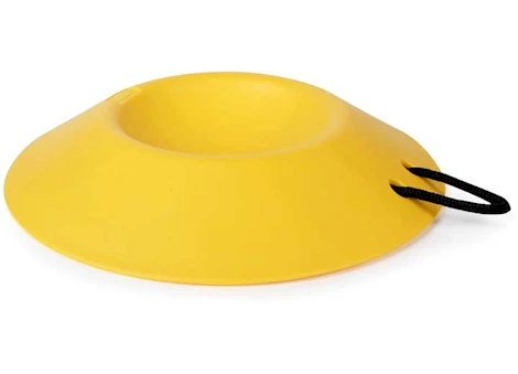 Camco RV Wheel Dock for Trailer Tongue Wheel - Yellow (Bilingual) Main Image