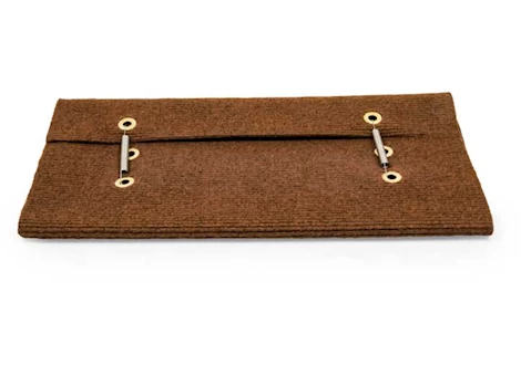 Camco Premium Wrap Around RV Step Single Rib Rug - 18" Wide Brown