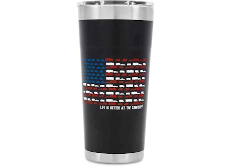 Camco LIBATC, TUMBLER, PAINTED CHARCOAL, PATRIOTIC, 20OZ