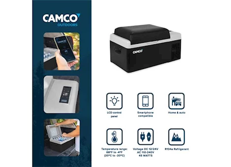 CAMCO PORTABLE REFRIGERATOR - CAM-200, 20 LITER, 12V/110V