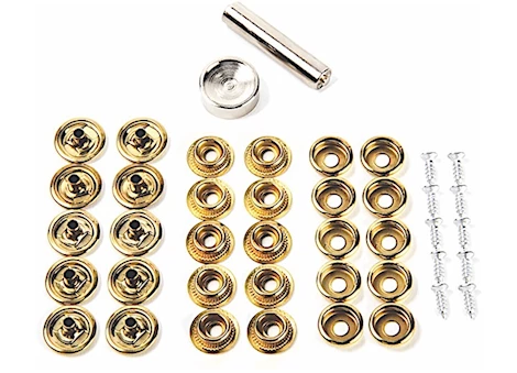CAMCO SNAP FASTENER KIT, 10 PACK WITH FLARING TOOL
