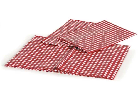 Camco Tablecloth with Bench Covers - Red & White Vinyl Main Image
