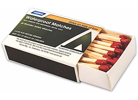 Camco Waterproof Wooden Safety Matches - 4 Boxes of 40 Matches Each