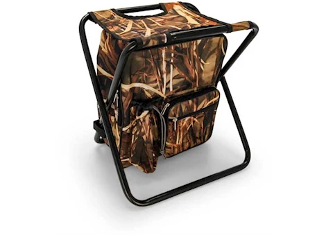 CAMCO CAMPING STOOL BACKPACK COOLER - CAMOUFLAGE