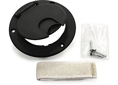 ELECTRIC CABLE HATCH W/O BACK, BLACK