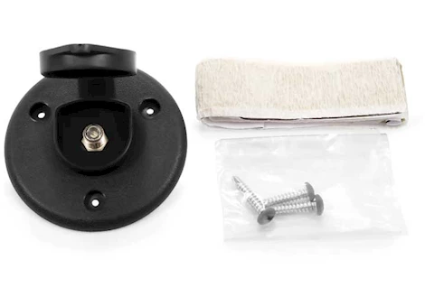 COAXIAL CABLE PLATE W/LARGE CAP, SINGLE, BLACK