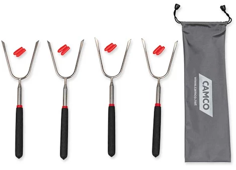 Camco TELESCOPING ROASTING FORK, 4-PACK