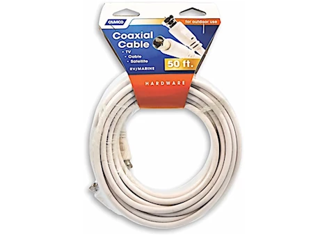 Camco COAXIALCABLE,RG-6U, F TYPE FITTINGS, 50 FT.
