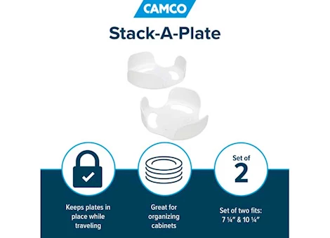 Camco STACK-A-PLATE, BRIGHT WHITE