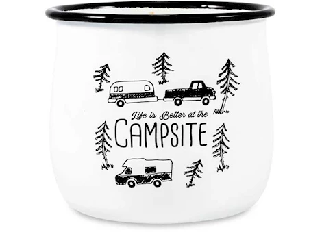 Life is Better at the Campsite LIBATC, BLACK RIM CANDLE