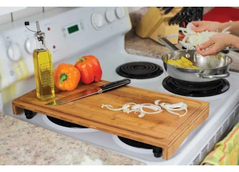 Camco STOVE TOP WORK SURFACE, BAMBOO (TWO-BURNER)