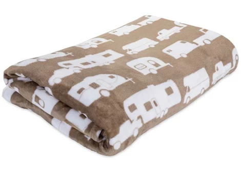 Camco LIBATC - FLEECE BLANKET, GREIGE, QUEEN