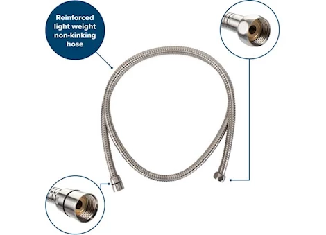 Camco SHOWER HEAD HOSE-BRUSHED NICKEL (E)