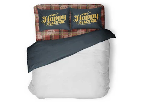 Camco LIBATC, RED PLAID BED SHEETS, SHORT QUEEN
