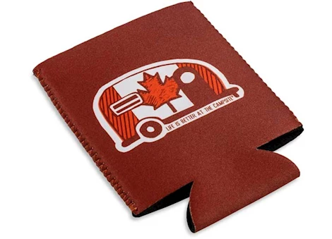 Camco LIFE IS BETTER AT THE CAMPSITE CAN HOLDER, CANADA FLAG MINI CAMPER