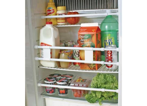 Camco Refrigerator Bar (3-Pack) – Extends 16" to 28", White