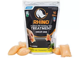 Camco Rhino Enzyme RV Holding Tank Treatment Drop-Ins - Fresh Pine Scent, 10 Drop-Ins|41519