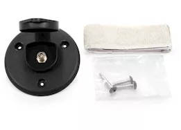 Camco Coaxial cable plate w/large cap, single, black