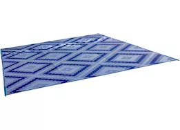 Camco Outdoor mat - 9ft x 12ft zig zag-diamond blue/blue/white (e/f)