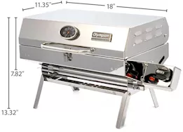 Camco Olympian 5500 Premium Stainless Steel Portable LP RV Gas Grill