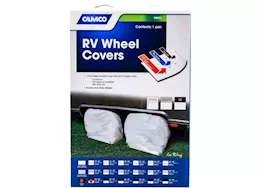 Camco Cover,wheel&tire protectors 24-26in,black vinyl, set of 2