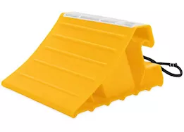 Camco Super wheel chock with rope, yellow