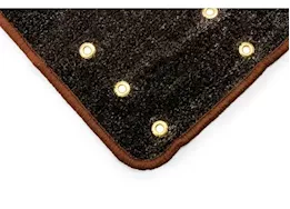 Camco Premium Wrap Around RV Step Artificial Turf Rug - 23" Wide Brown
