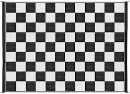Camco Open Air Reversible Outdoor Mat - 9' x 12' Black/White Checkered