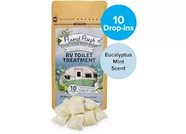 Camco Floral flush, eucalyptus mint,drop-ins, 10/bag