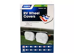 Camco Cover,wheel&tire protectors 36-39in,arcwh vinyl, set of 2