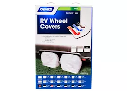 Camco Cover,wheel&tire protectors 27-29in,black vinyl, set of 2