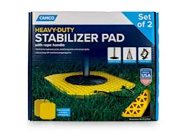 Camco Stabilizer jack pad, hd (17.0 x 15.0 pad) w/rope handle, 2pk