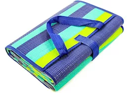 Camco Handy Mat - 60" x 78" Blue/Turquoise/Green Stripes