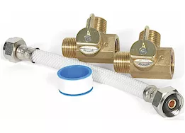 Camco By-pass kit, 8in supreme perm brass for 6gal tank