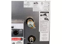 Camco 11 gal electric water heater, 240v (l1&l2 wiring) front heat exch,fr/back mount